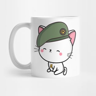 Green Beret Angora Cat Mug